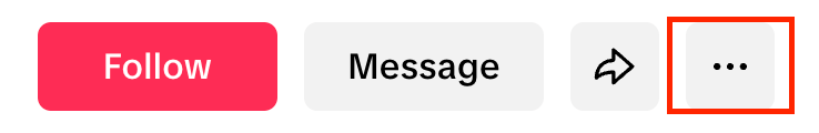 Screenshot of TikTok's menu button on desktop
